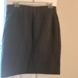 Tan pull on pencil skirt